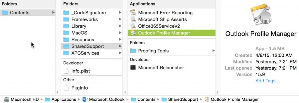 rebuild identity in outlook for mac